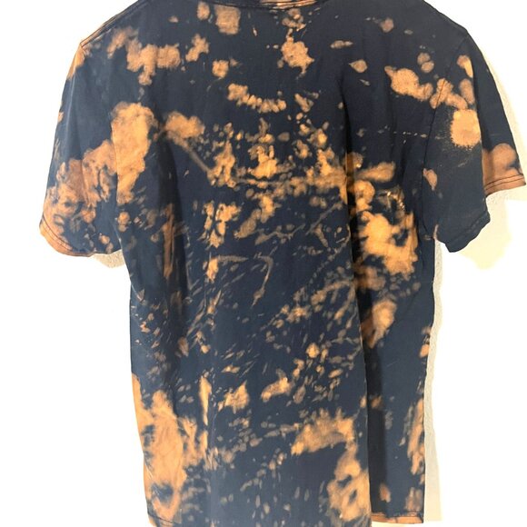 AC / DC POWER UP Tour Men's Black and Orange Tie Dyed Concert Band Grunge Tee - Picture 3 of 3
